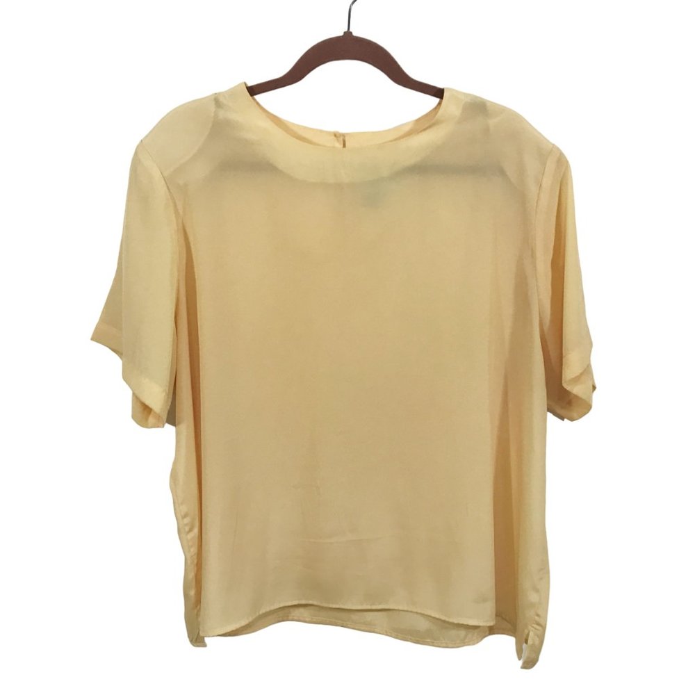 Plus Size Sheer Blouse Yellow 20